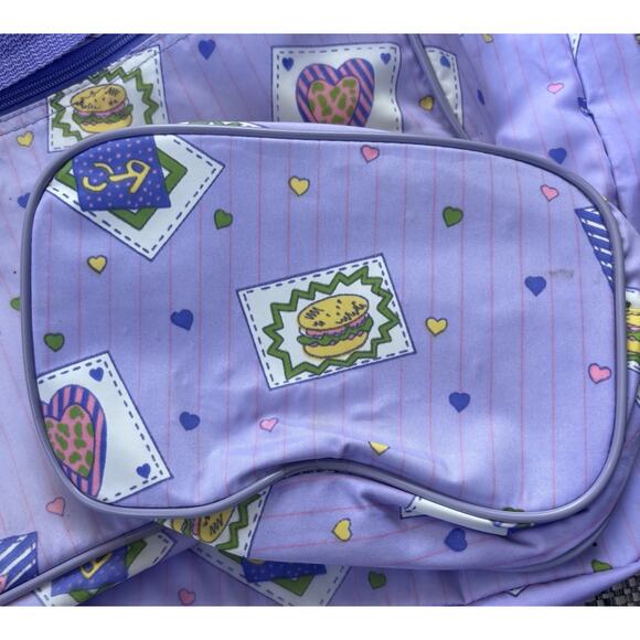 Vintage 90's Y2K Dance Travel Garment Bag Duffel Toiletry Zipper Purple Girls - Picture 2 of 11